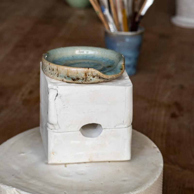 Blue Crackle Spoon Rest
