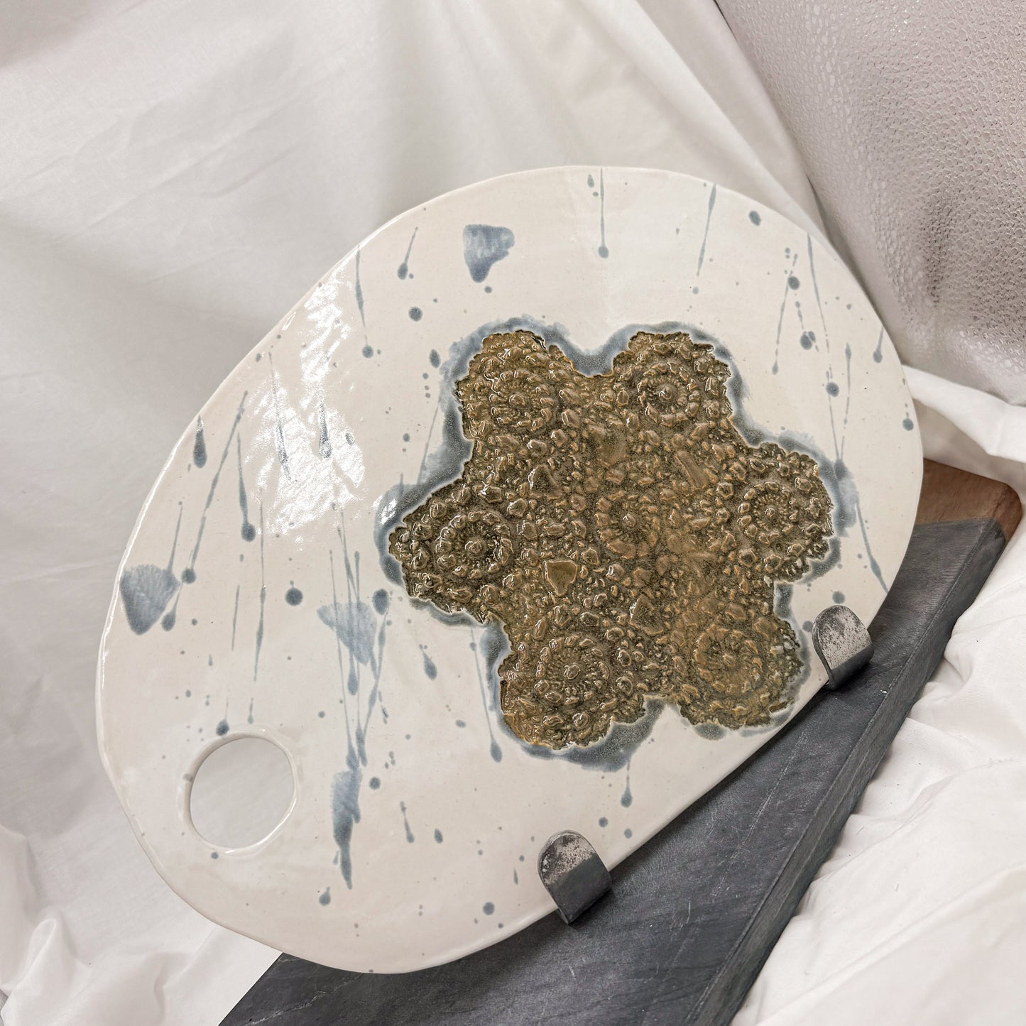 Serving Plate with Golden Detail
