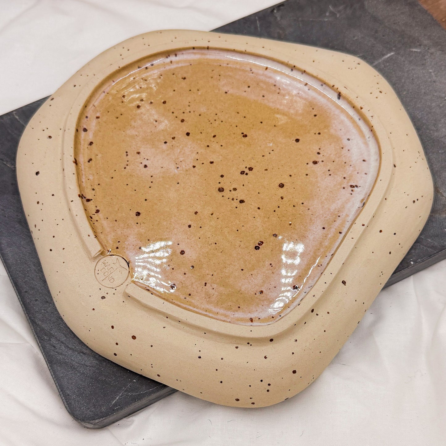 Handmade Tableware Set – Speckled Clay with Olive Glaze