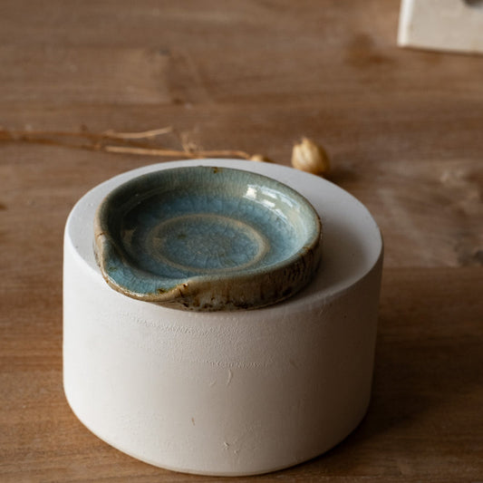 Blue Crackle Spoon Rest