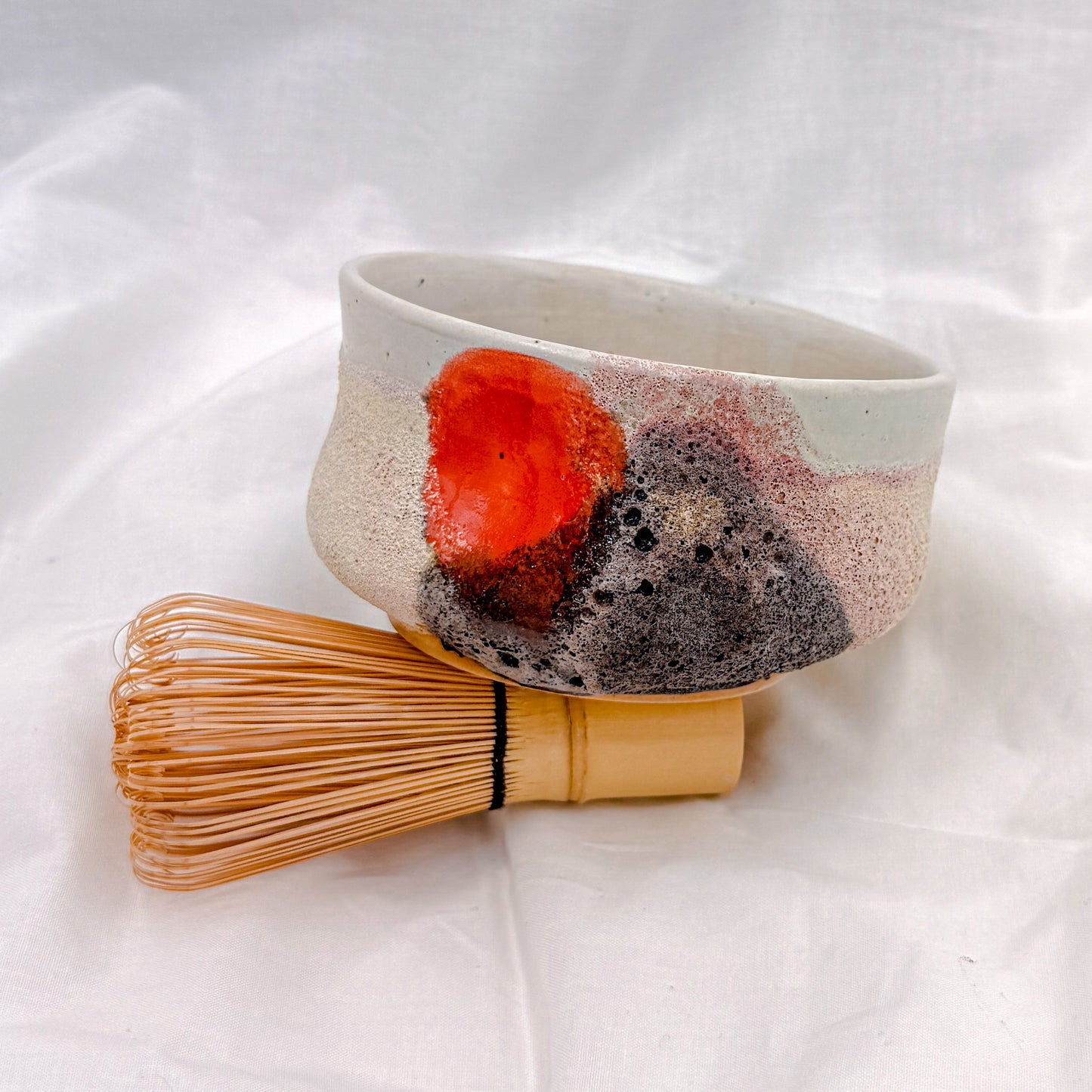 Fuji Ember Matcha Bowl  Deep Fire